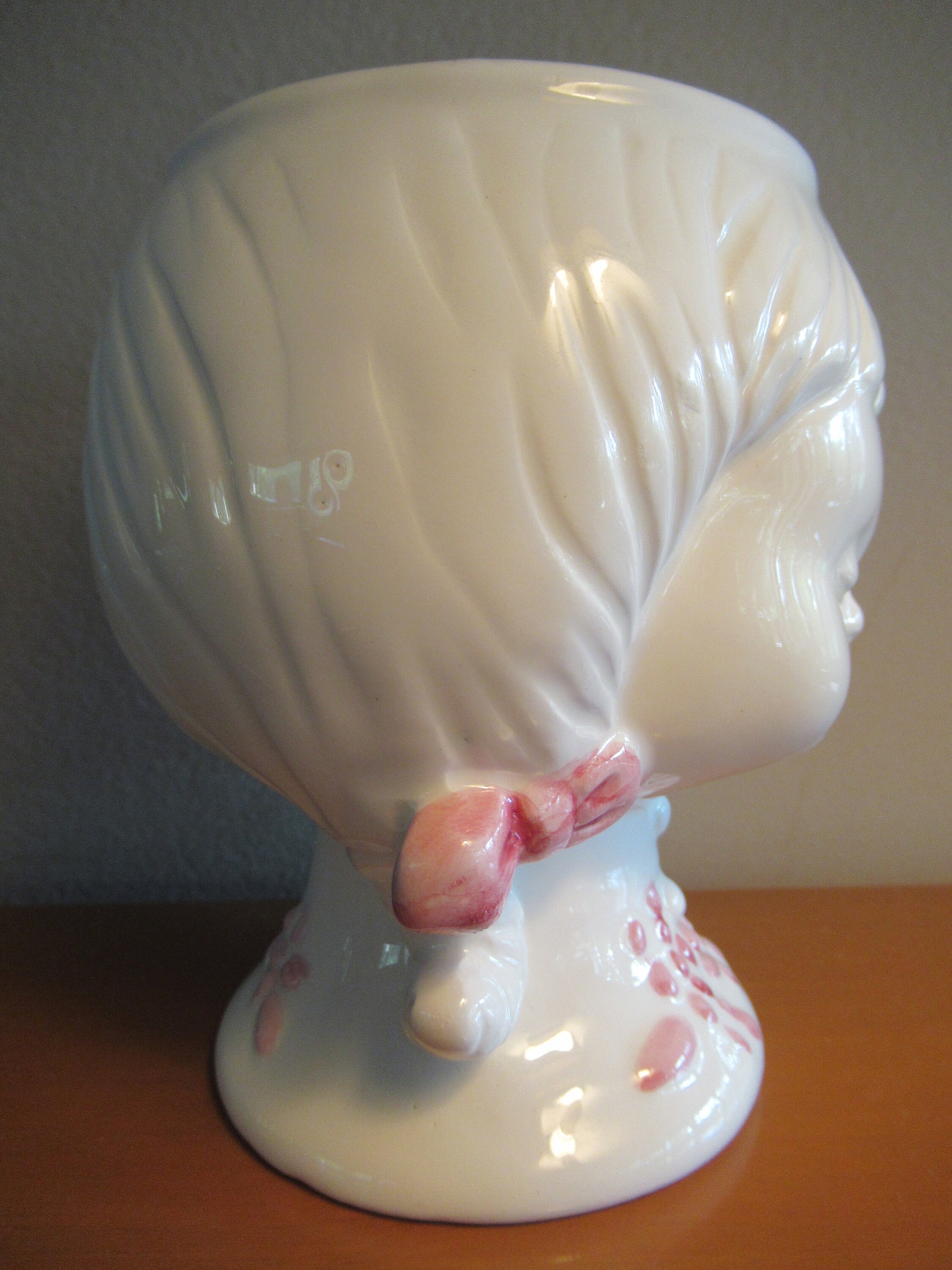 ヴィンテージ レディヘッド花瓶、新品 60年代 モッド花瓶、キッチュな