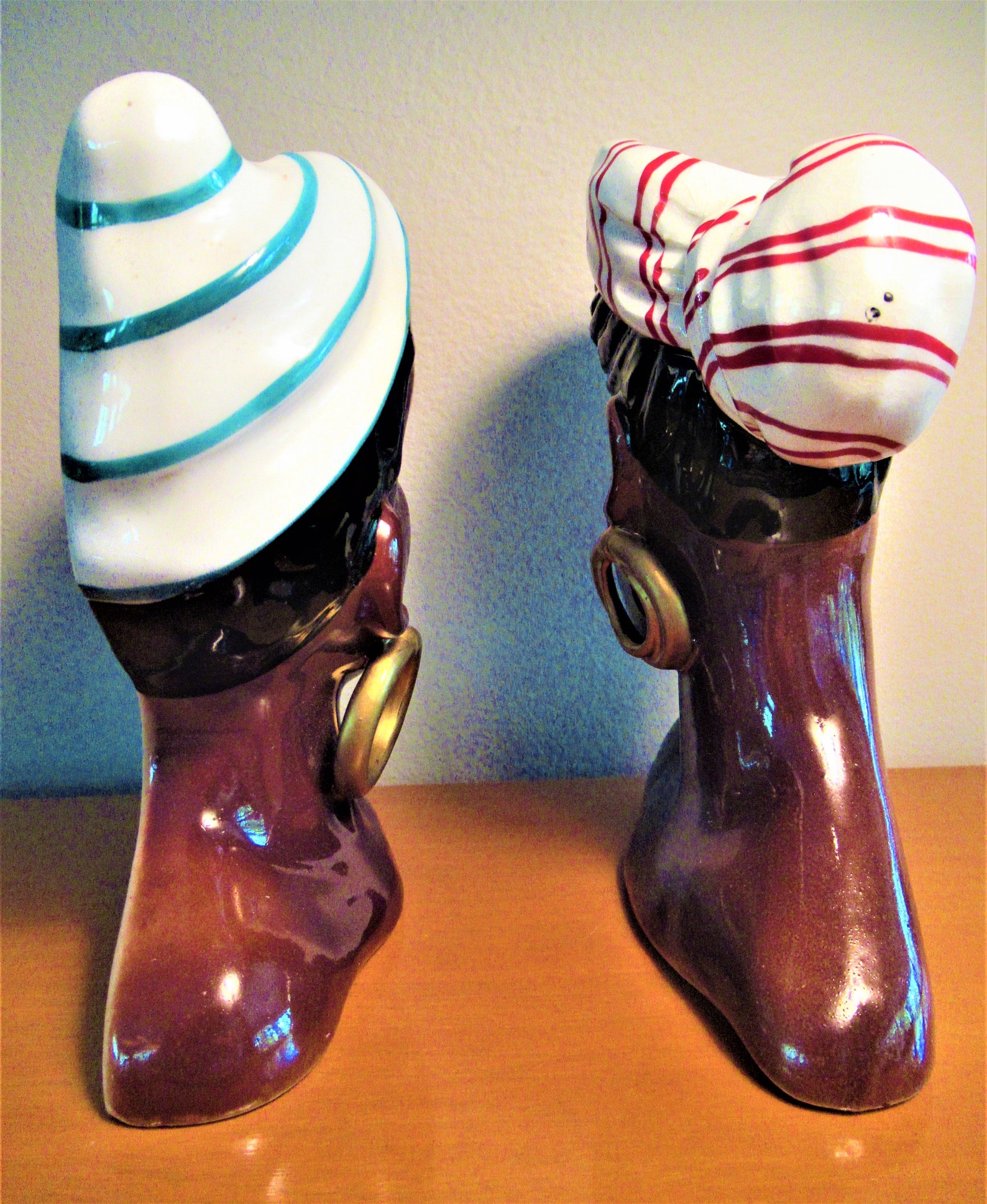 Vintage Lady Head Wall Pockets 60's Made in Japan Etsy