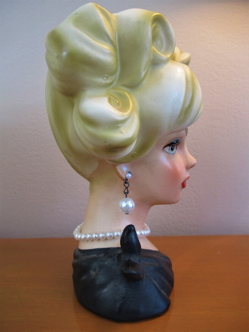 Napcoware C7293 Vintage Lady Head Vase Near MINT Pearl Etsy