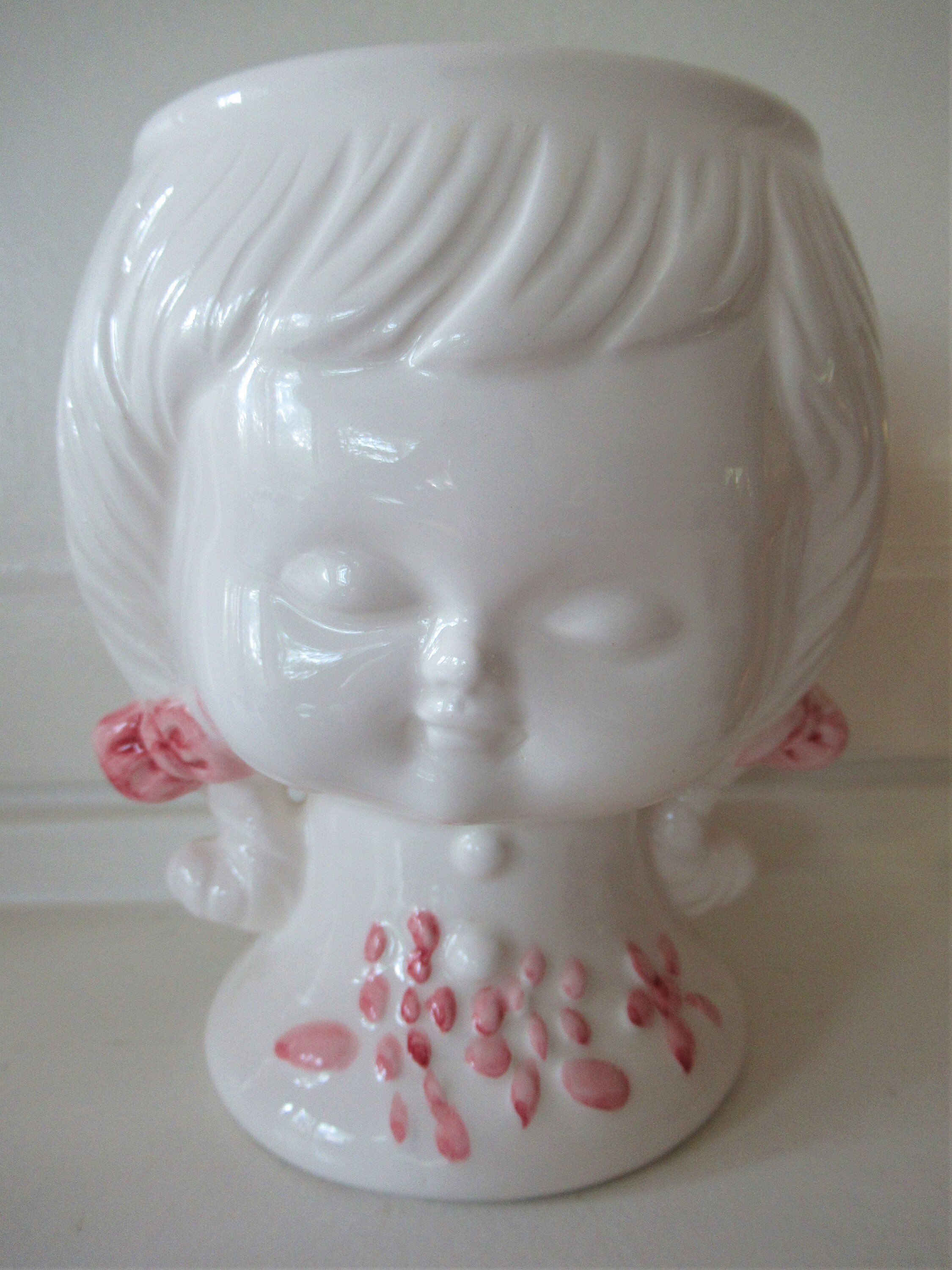 レディ ヘッドベース 花瓶 ヴィンテージ 60年 ヴィンテージ レディヘッド花瓶、新品 60年代 モッド花瓶、キッチュな