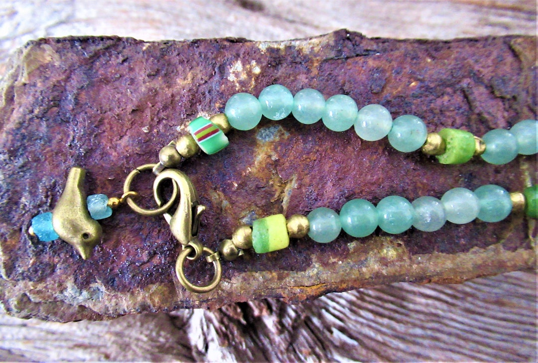 Green Aventurine Gemstone Necklace, Summer Jewelry, Gift for Her