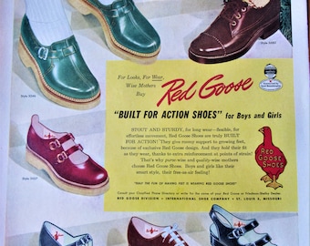 Red Goose Shoes Sign • Antique Advertising