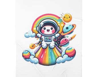 Baby Swaddle Blanket | Super Happy Outer Space Rainbow Explosion!