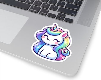 Cute Unicorn | Kiss-Cut Stickers | Laptop Sticker | Fantasy Animal