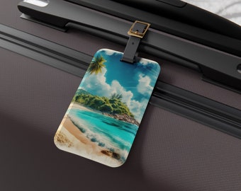 Beach Island Luggage Tag