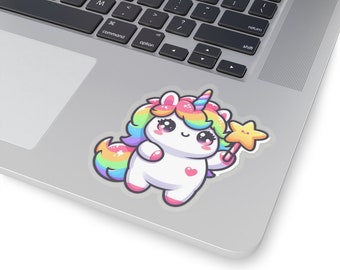 Unicorn | Kiss-Cut Stickers | Laptop Sticker | Cute Kids Fantasy Animal