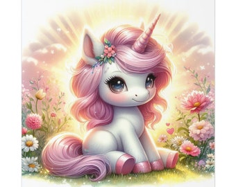 Baby Unicorn | Posters | Cute Fantasy Animal Horse