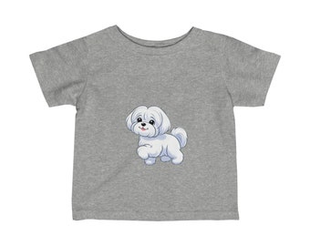 Maltees | T-shirt van fijne jersey voor baby's | Leuke hondenkinderen