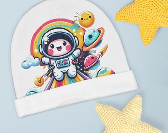 Baby Beanie (AOP) | Super Happy Outer Space Rainbow Explosion!