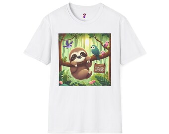 Just Hanging Around Sloth | Unisex Softstyle T-Shirt