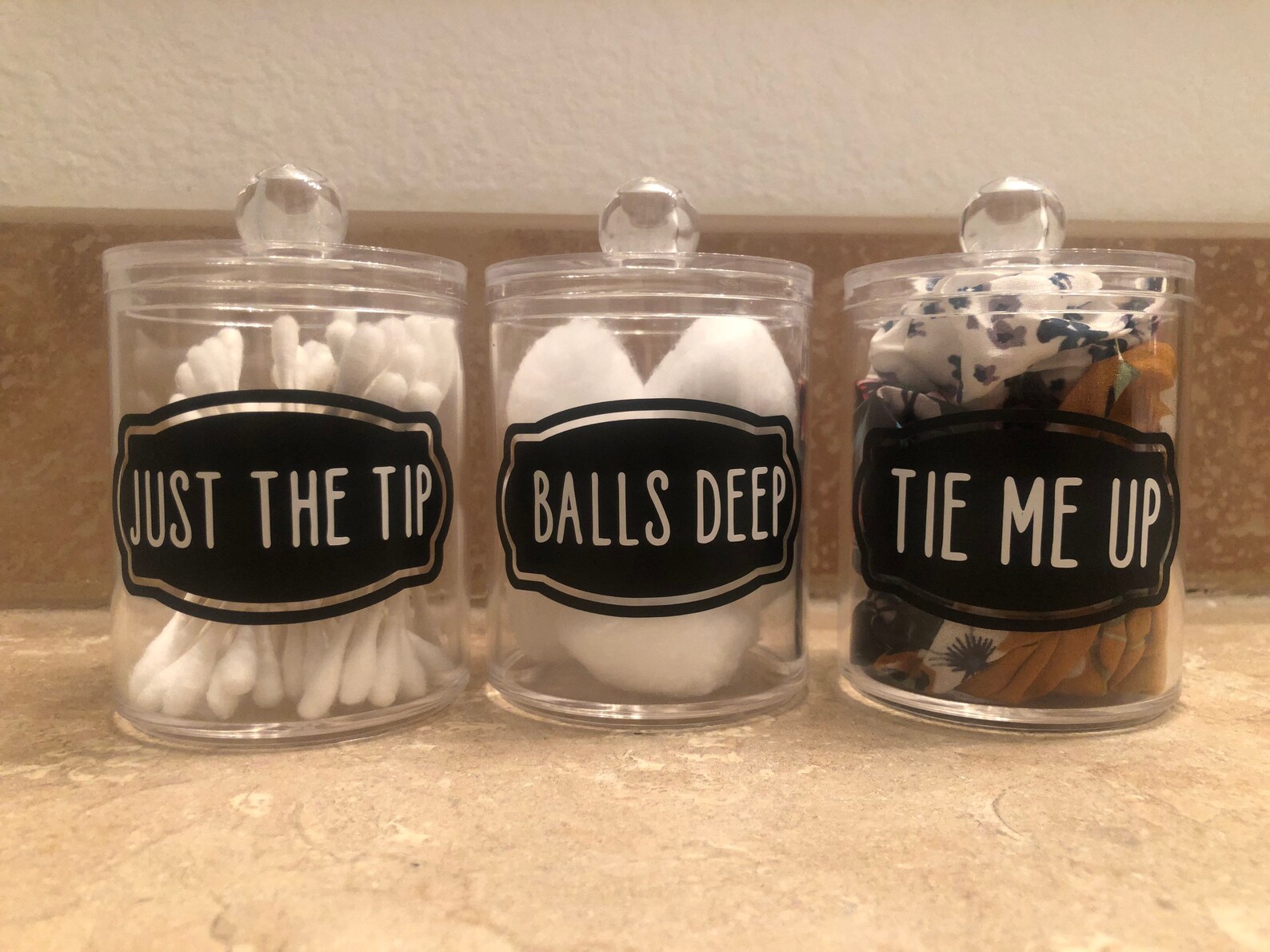 Funny Bathroom Jars Set of 3 Etsy