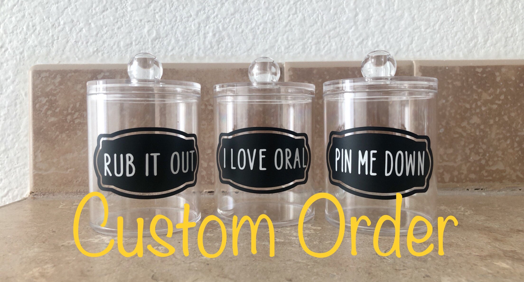 Funny Bathroom Jars Set of 3 Etsy Canada
