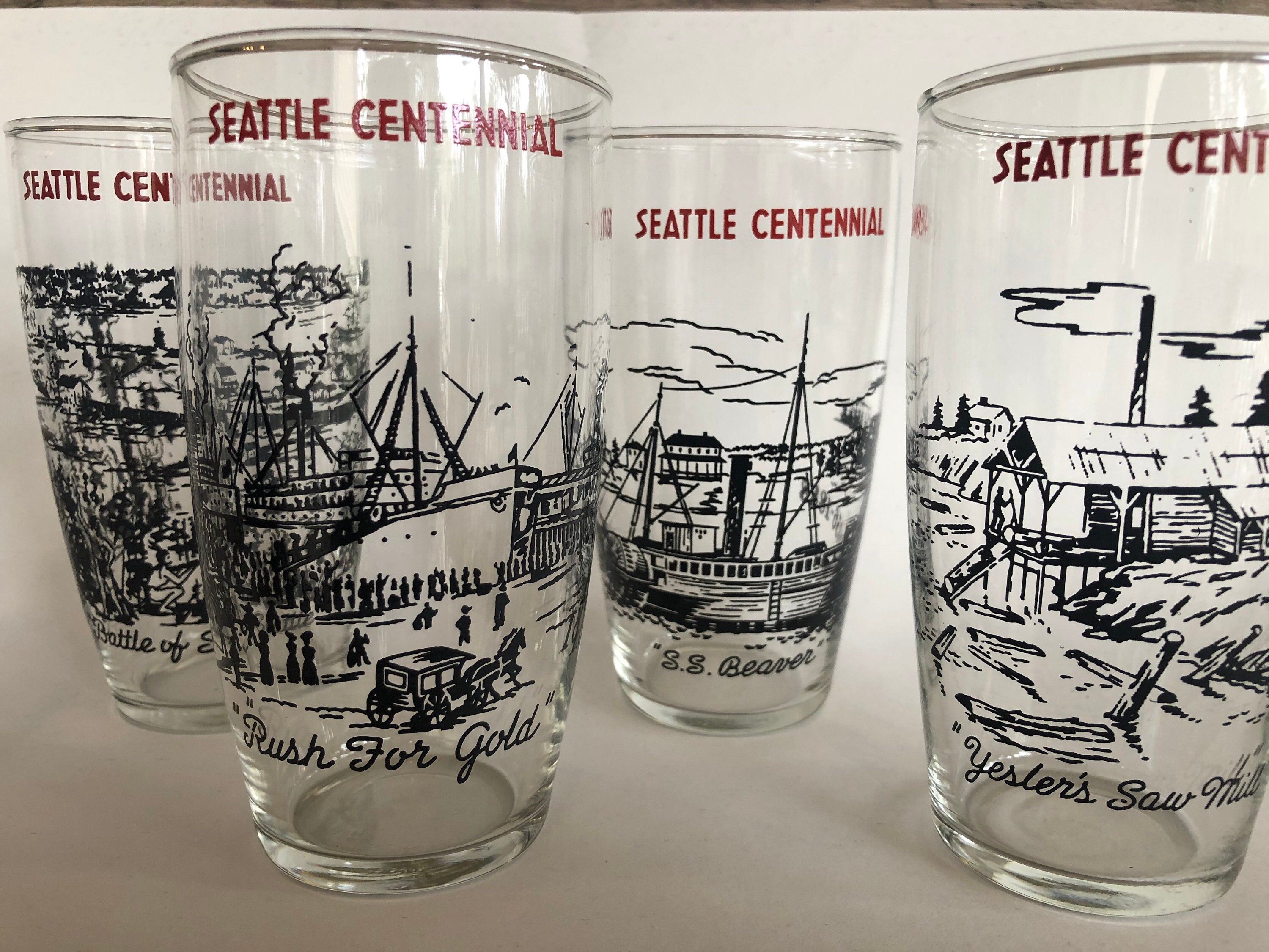 Vintage Seattle Centennial Glasses Etsy