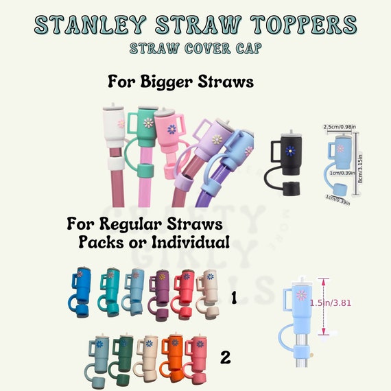 Mini Stanley Straw Toppers. Straw Accessory. Straw Cover Cap. Packs or  Individual 