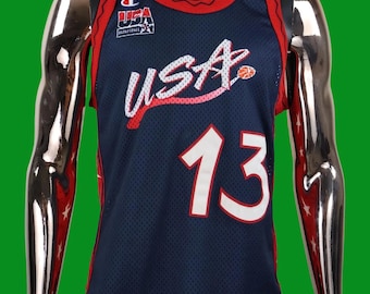 Vintage 90s Shaq O'neal #13 USA Dream Team NBA Jersey – Made by