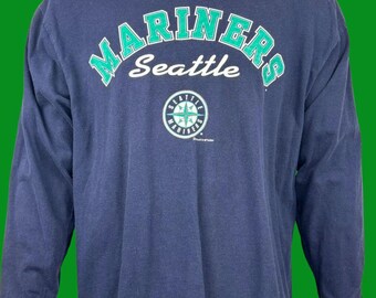 VTG 90s / Y2K SEA CTAgedeckt Mariners MLB Langarm T-Shirt dynasty Marke