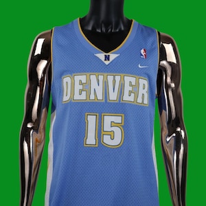VTG Nike NBA Swingman Denver Nuggets Carmelo Anthony #15 Baby Blue Sewn Jersey