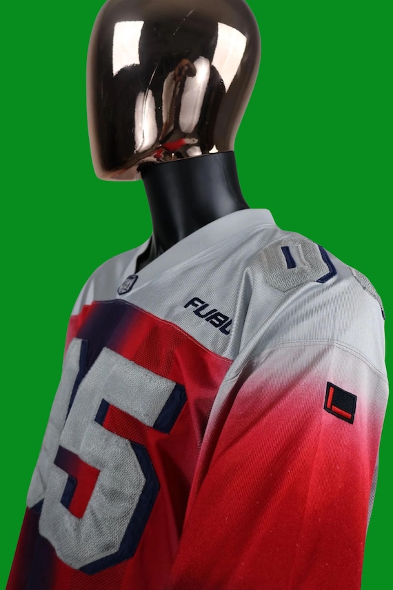 VTG FUBU Sport 05 Football Jersey Blue Red White Champions