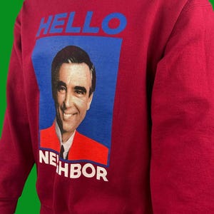 VTG Mister Rogers 'Hello Neighbor' Sweatshirt mit Rundhalsausschnitt Bild 1