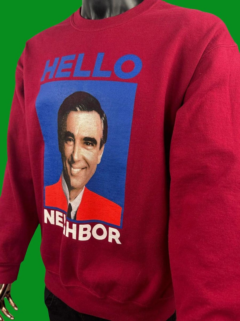 VTG Mister Rogers 'Hello Neighbor' Sweatshirt mit Rundhalsausschnitt Bild 1