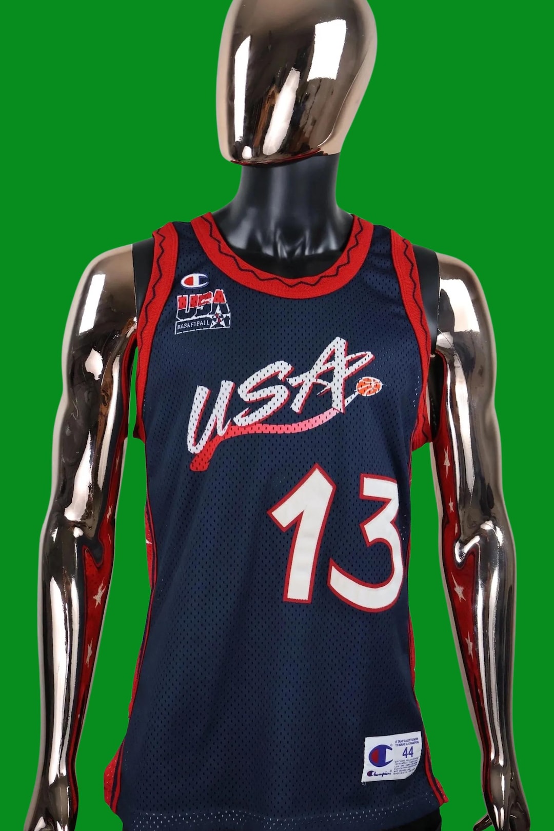 VTG Champion Shaquille O'neal #13 USA Dream Team II Jersey Sewn