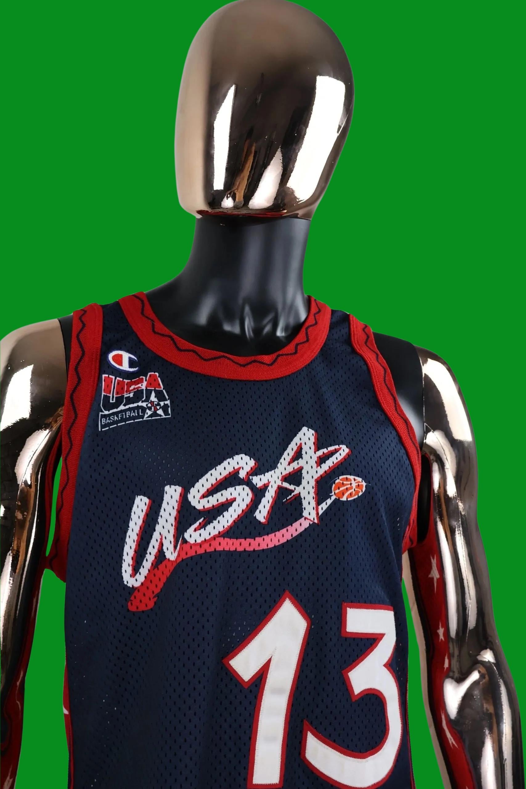 VTG Champion Shaquille O'neal #13 USA Dream Team II Jersey Sewn