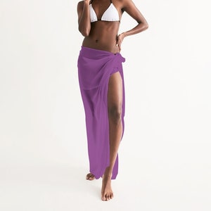 Violet Purple Chiffon Swimsuit Sarong: Beach Cover-Up