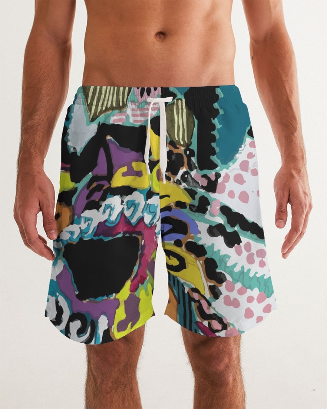 Blue Abstract pattern design Men's Swim Trunk main image 1