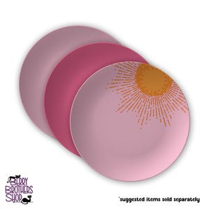 Pink Dinner Plate: Mid Century Modern Palm Springs Style