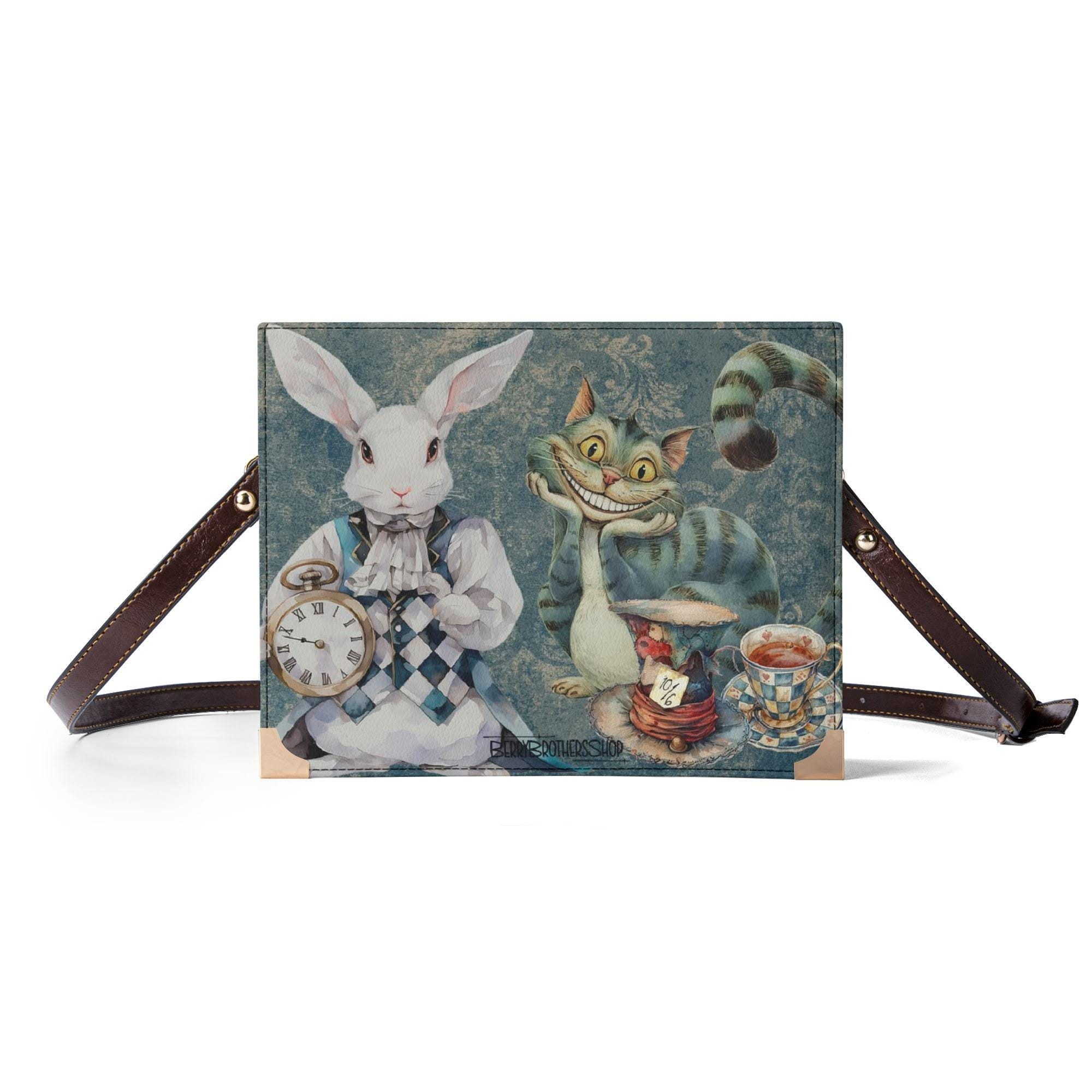 Alice in Wonderland Book Handbag: Gothic Faux Leather 