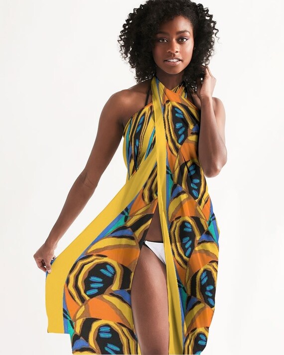 Swimsuit with matching head scarf sale