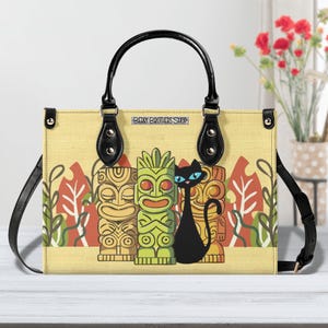 Atomic Cat Handbag: Mid Century Modern Tiki Purse