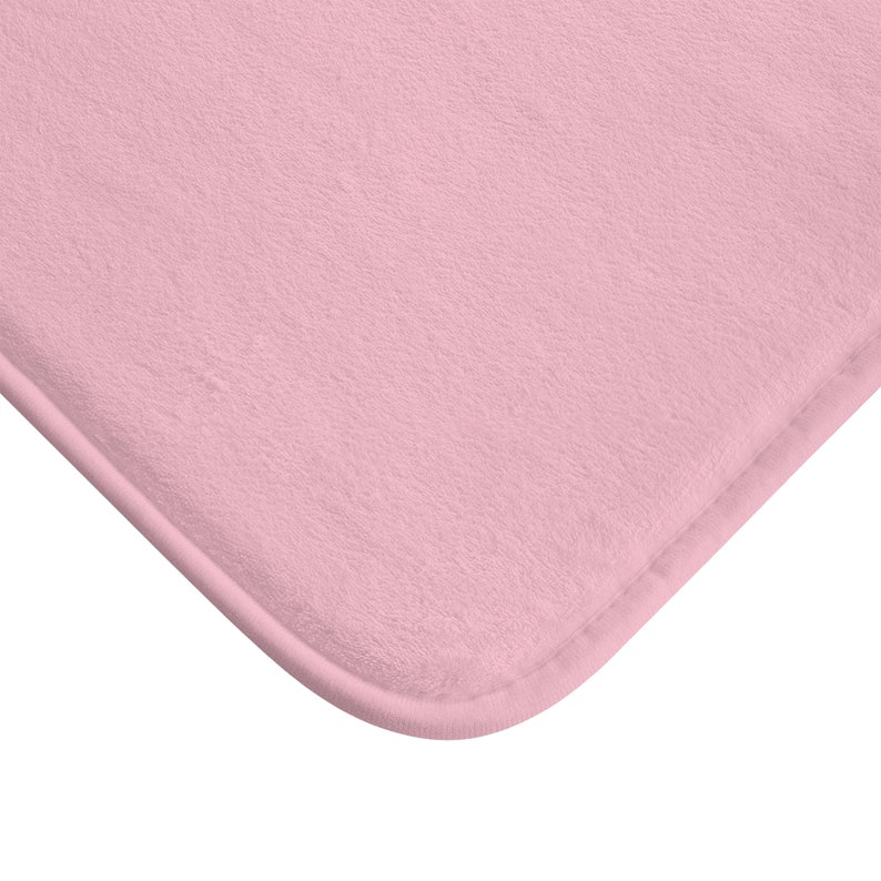 Mid-Century Modern Boomerang Bath Mat: Pink 1950s Design image 5