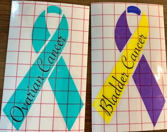 Cancer Support Ribbons | Vinyl Decal
