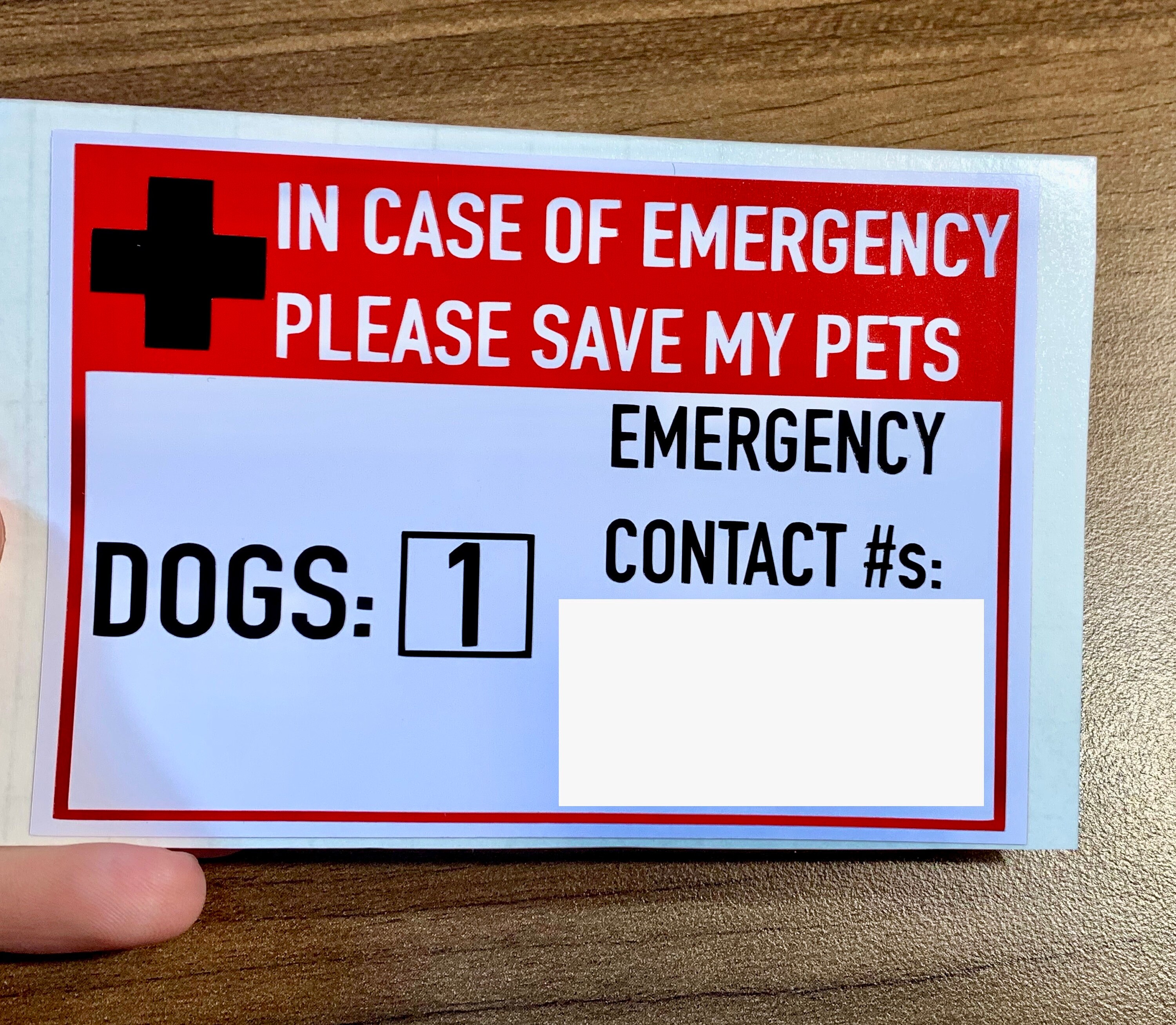 Save Our Pets Emergency Alert Window / Door Sticker | Pet Rescue Decal ...