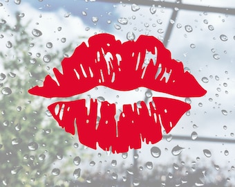 Kissing Lips Vinyl Decal | Multiple Colors Available