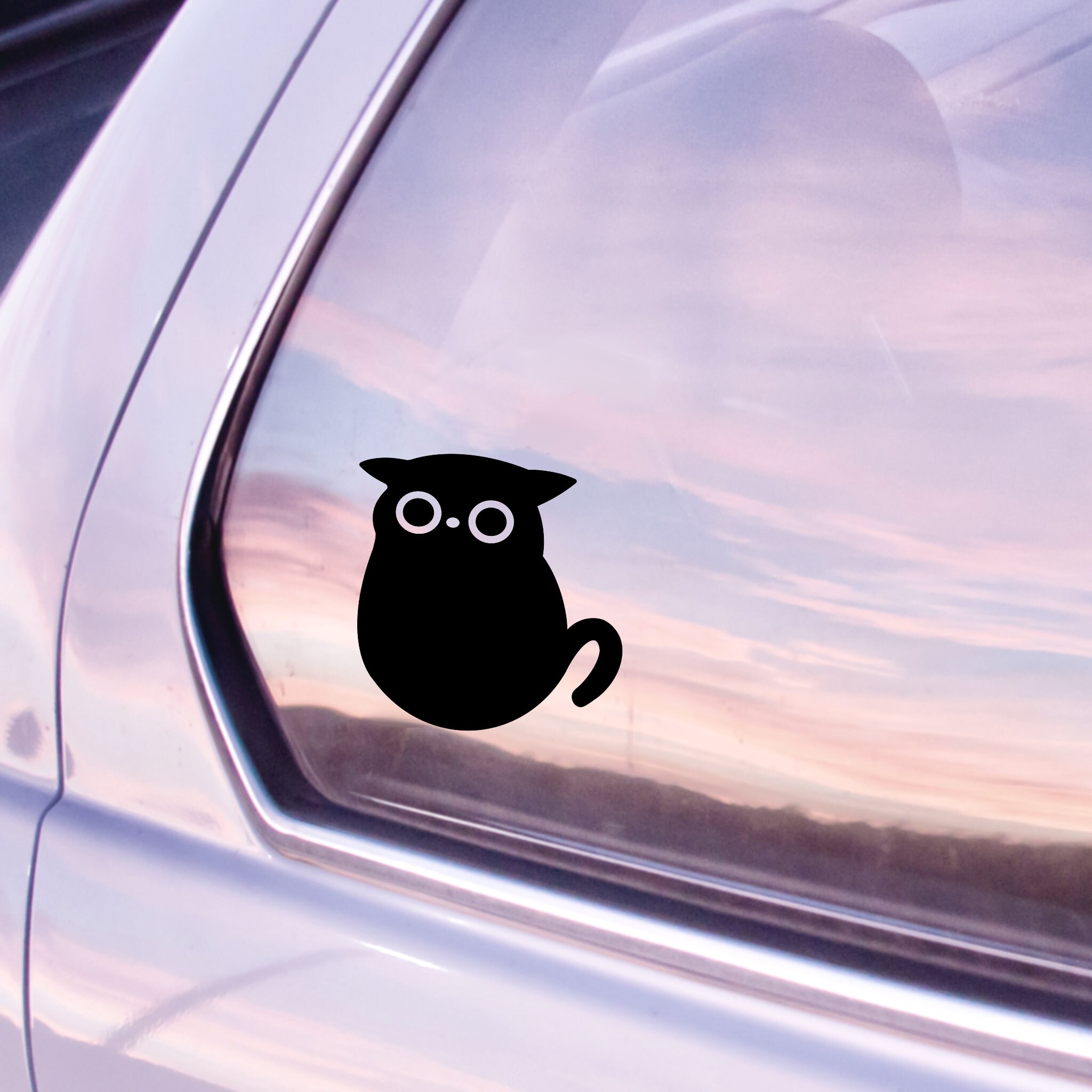 Cute Cat Vinyl Decal | Funny Meme Sticker | Black Cat | Kitty Cat ...