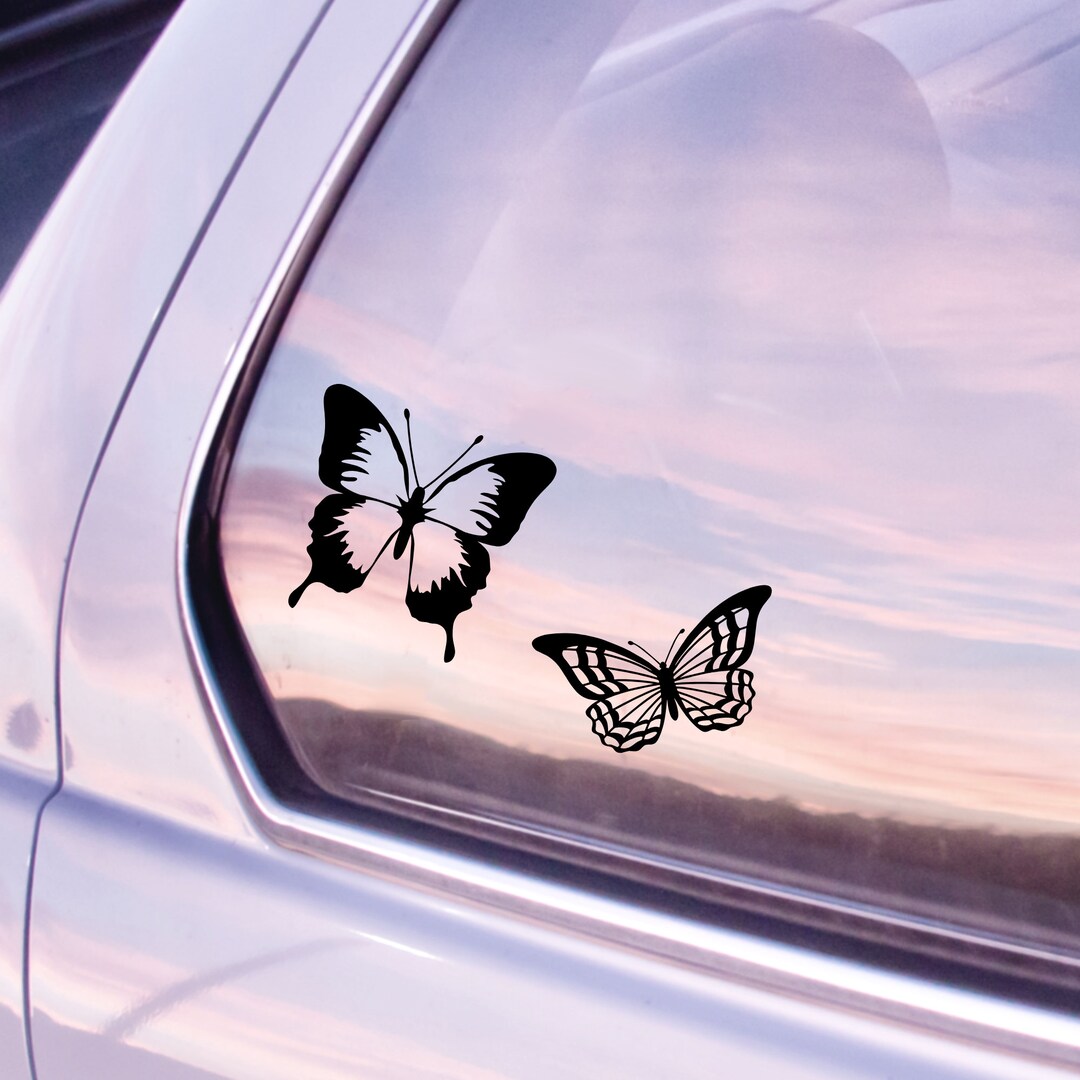 Butterfly Side Sticker Custom Butterfly Vinyl Sticker | Multiple Colors Available | Free ...