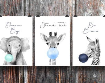 Safari Animal Prints, Nursery Decor, Jungle Wall Art