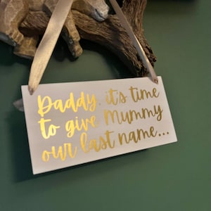 Personalised Wooden Wedding Sign - Page Boy/Flower Girl Sign