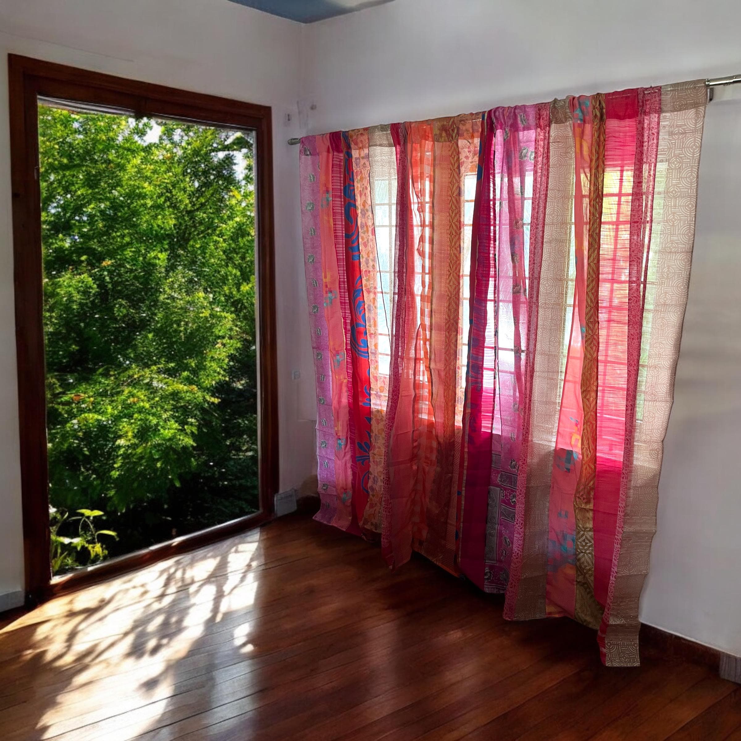 Boho Saree Curtains Upcycled Handmade Saree Curtain With Saree Strips ...