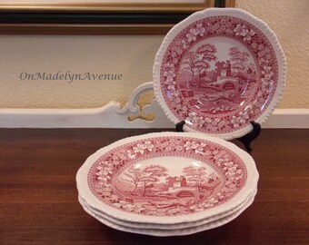 Set of 7 Vintage Spode Red Laurel Copeland "Centurion" B/B Plates Set of 7 Vintage Spode Red Laurel Copeland "Centurion" B/B Plates