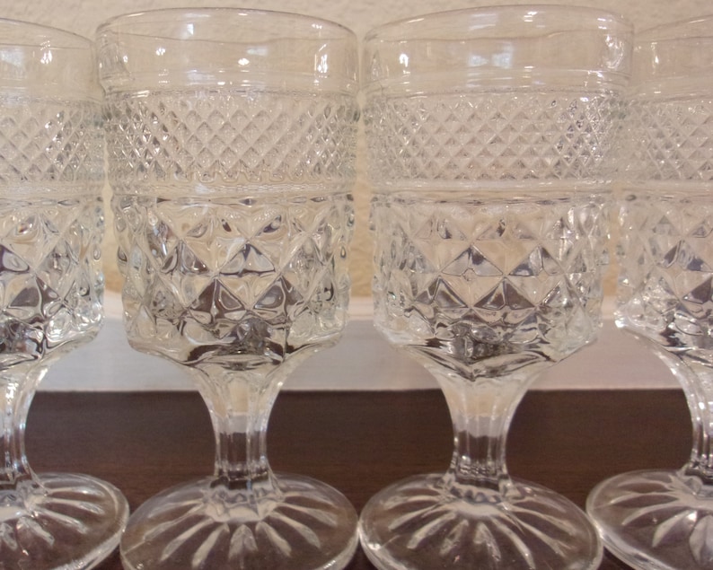 Hocking Wexford Wine Glasses Set of 4 Etsy