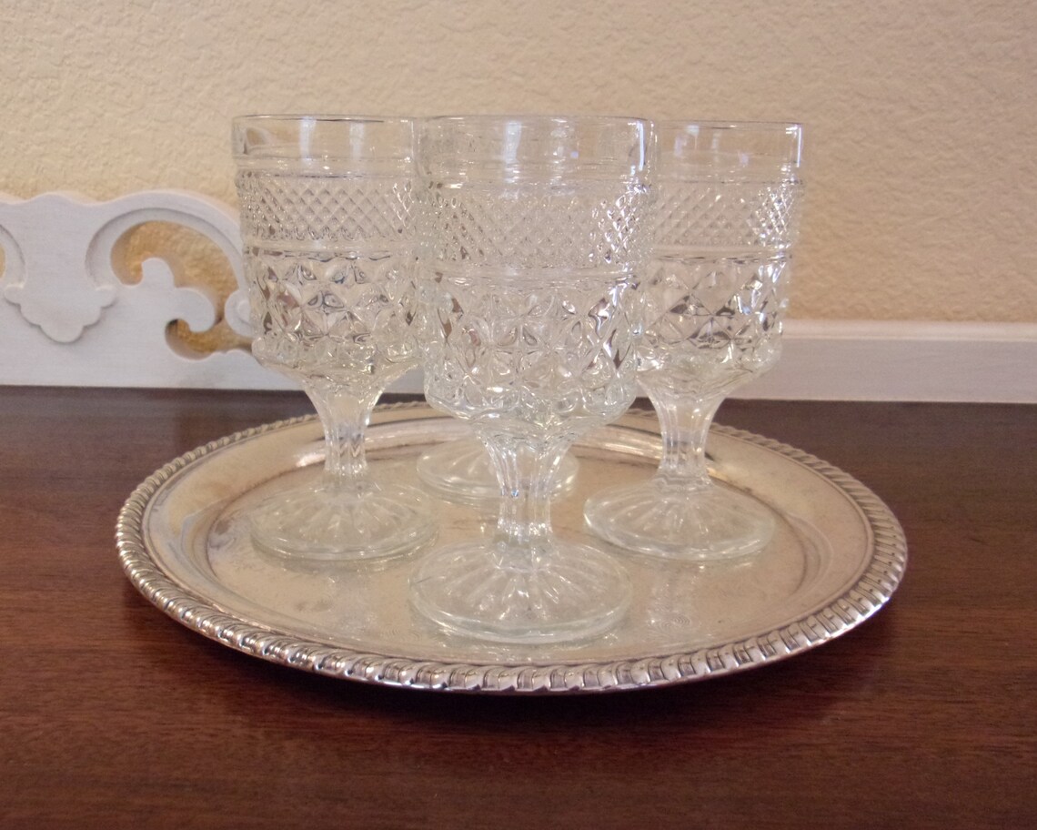 Hocking Wexford Wine Glasses Set of 4 Etsy