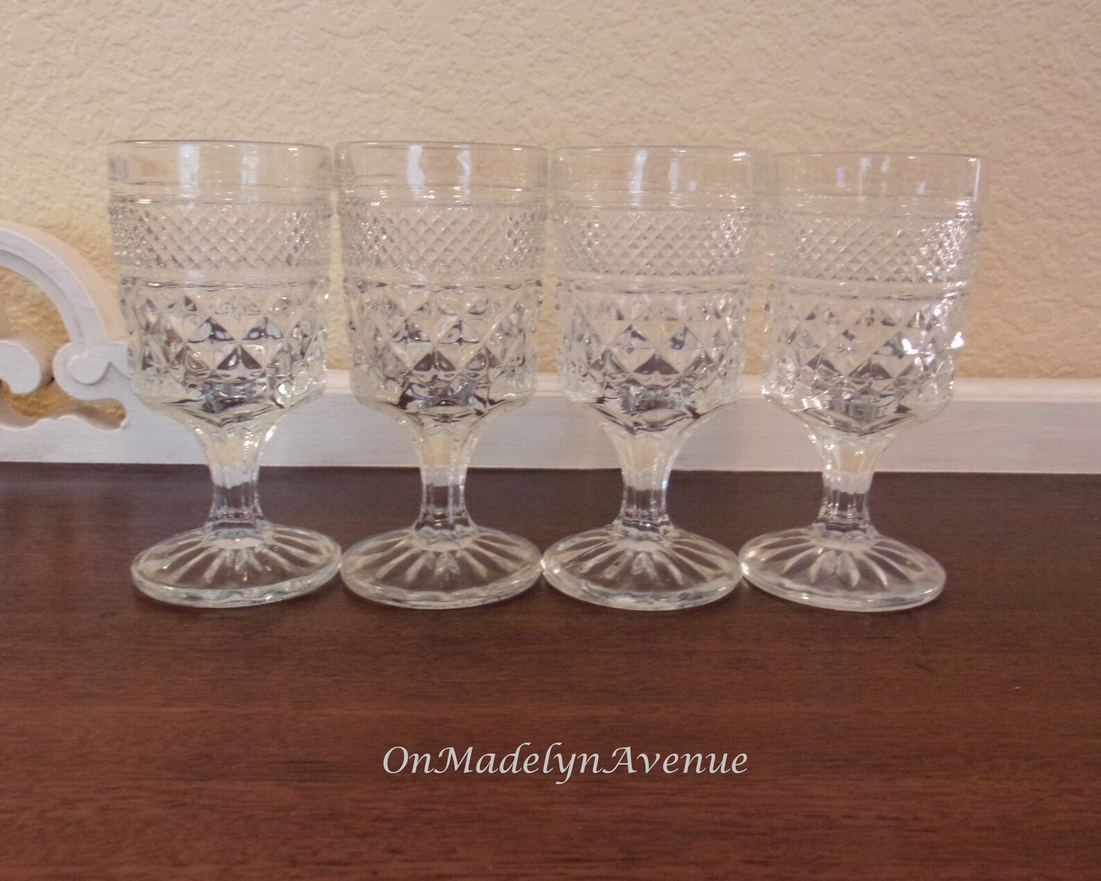 Hocking Wexford Wine Glasses Set of 4 Etsy