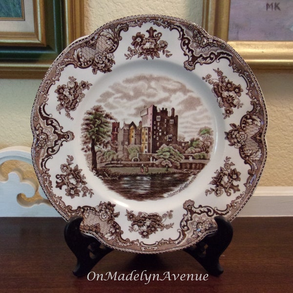 Johnson Bros., Old Britain Castles, Blarney Castle, Colored Transferware, 10 Inch Dinner Plate, Sold Individually