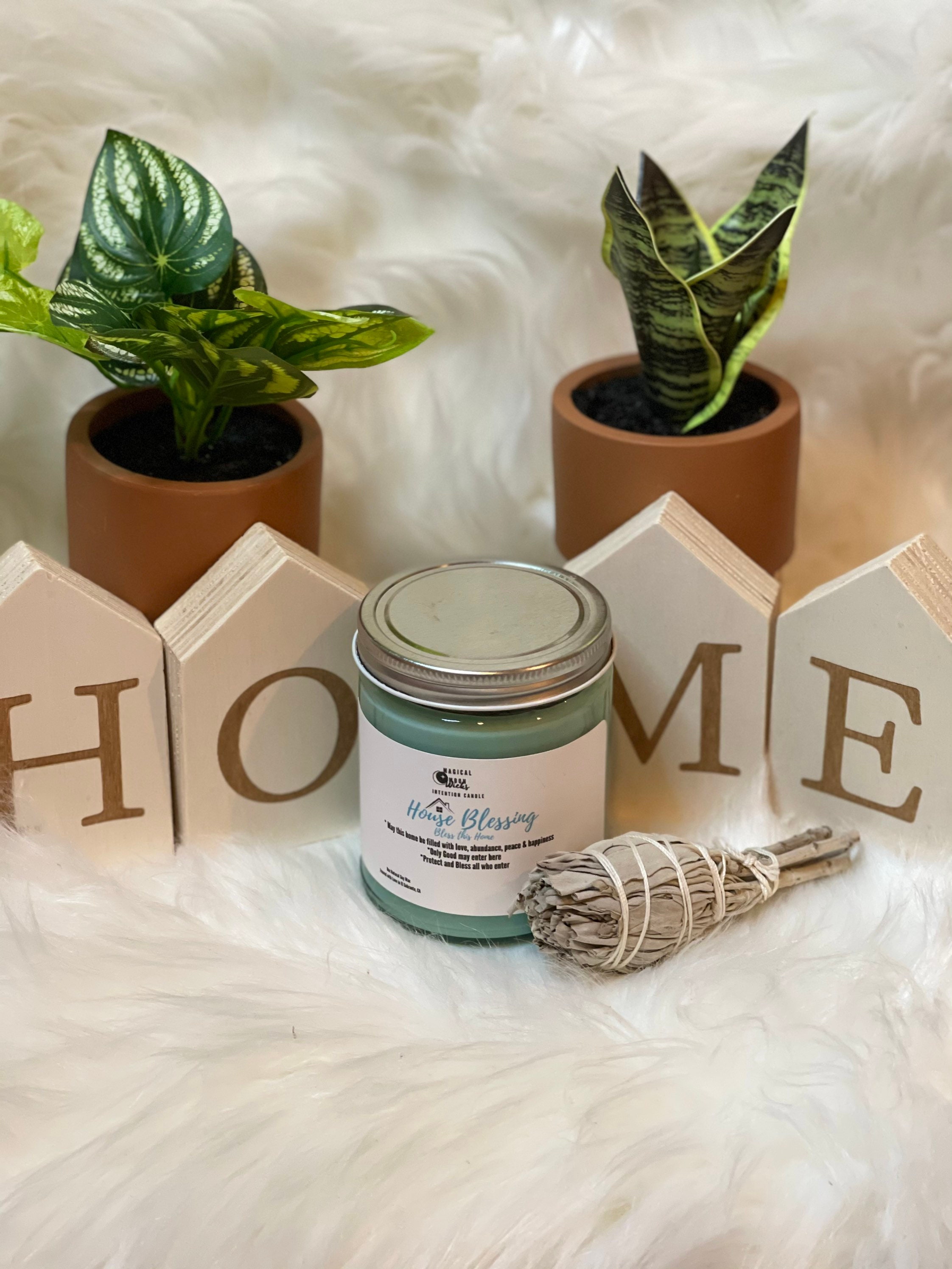 House Blessing Intention Candle Ritual Candle Fixed Candle Etsy