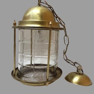 Golden Brass Renaissance Lantern Chandelier, Vintage Lighting, Ceiling Fixture, Elegant Home Decor Tags: