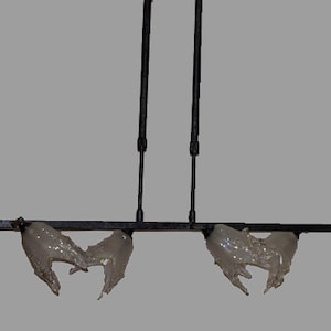 Retro Cast Iron Lamp, Silver Black Gaspe Finish, Industrial Edison Bulb Lighting, Vintage Accent