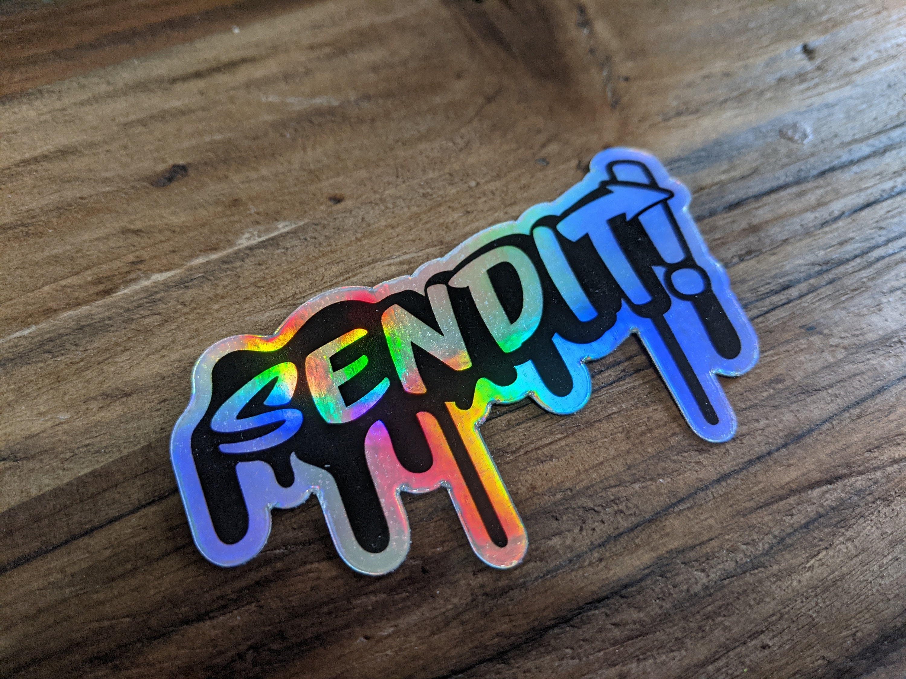 Sent It Designs Send It Holographic Vinyl Sticker - Etsy